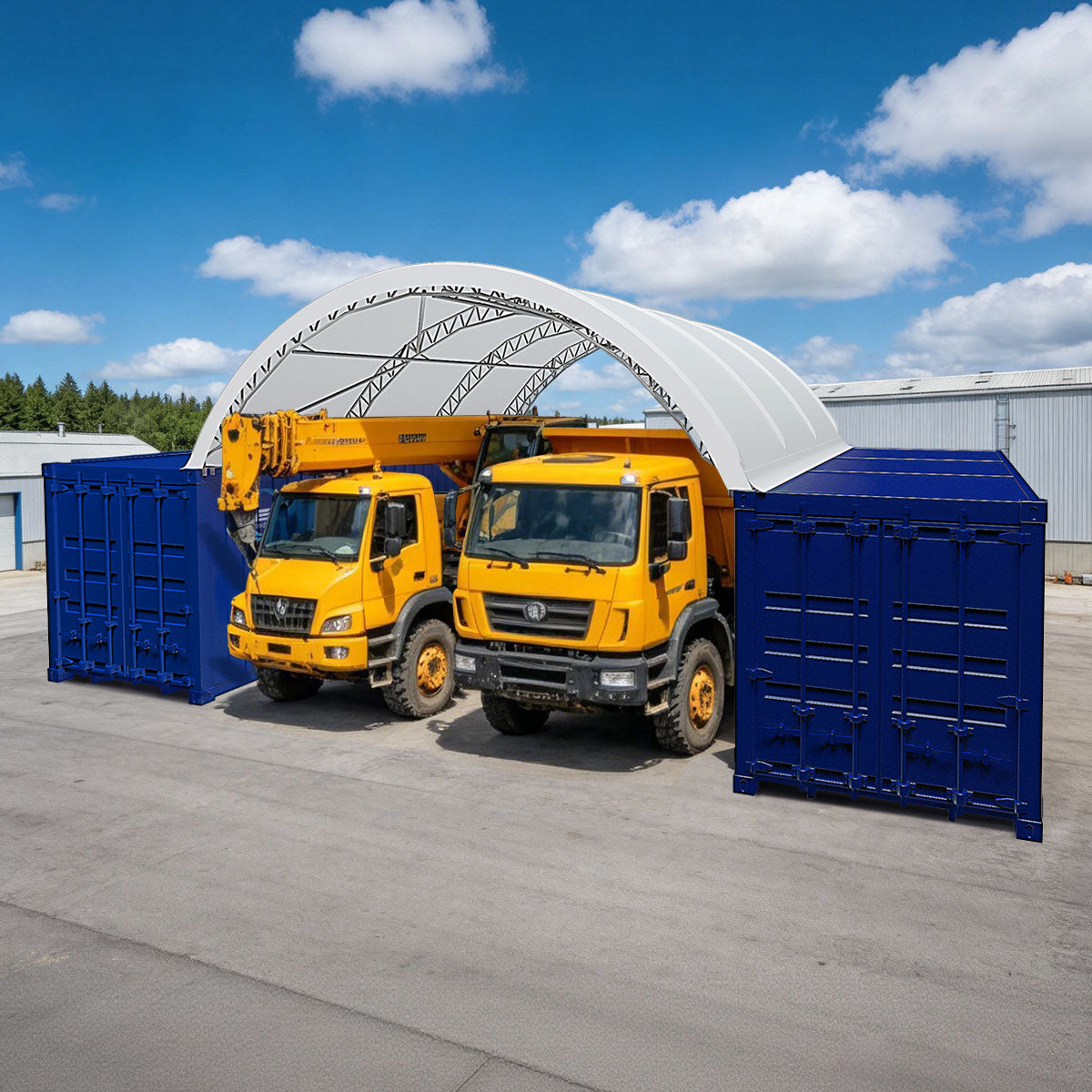 Reinforced 20FT x 20FT Double Truss Container Shelter