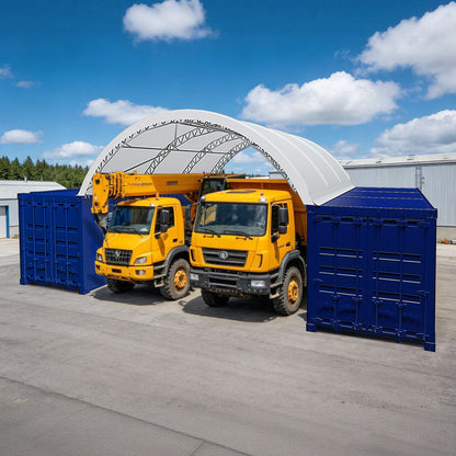 Reinforced 20FT x 20FT Double Truss Container Shelter