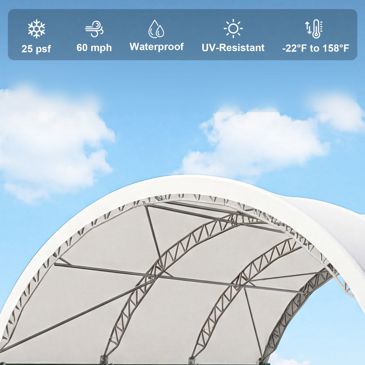 Reinforced 20FT x 20FT Double Truss Container Shelter
