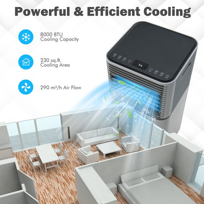 8000 BTU 3-in-1 Air Cooler with Dehumidifier and Fan Mode