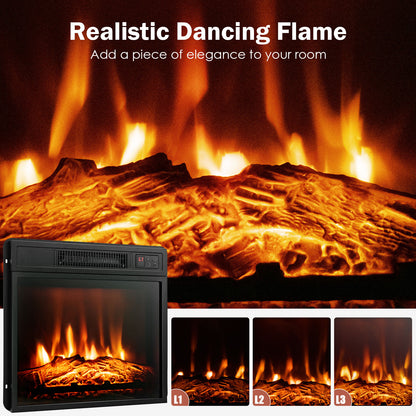 18" / 23" Electric Fireplace Inserted with Adjustable LED Flame