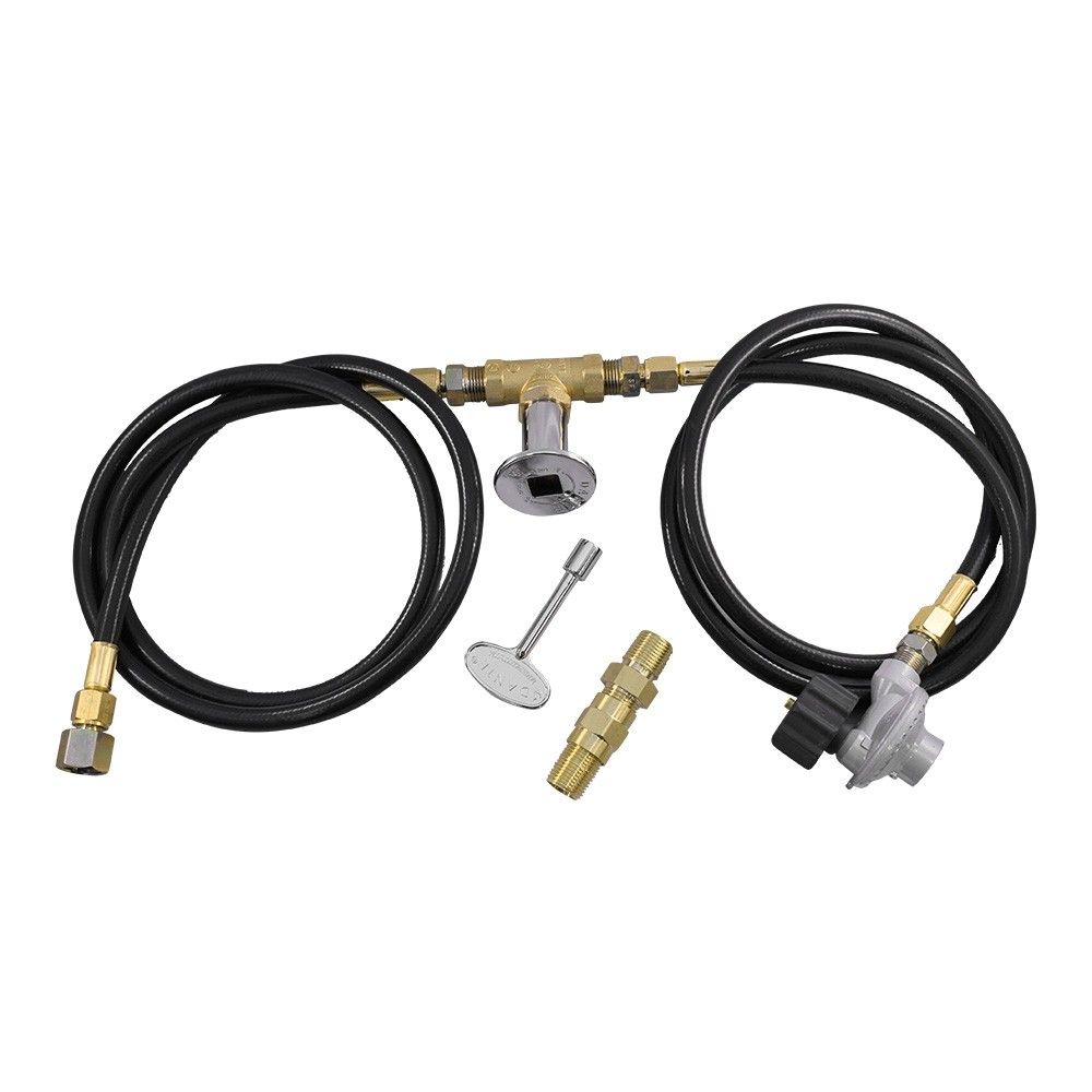 Round Stainless Steel Drop-In Pan with Spark Ignition Kit - Bundle