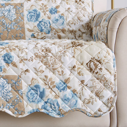Reversible Floral Patchwork Furniture Protector - Maribel Collection