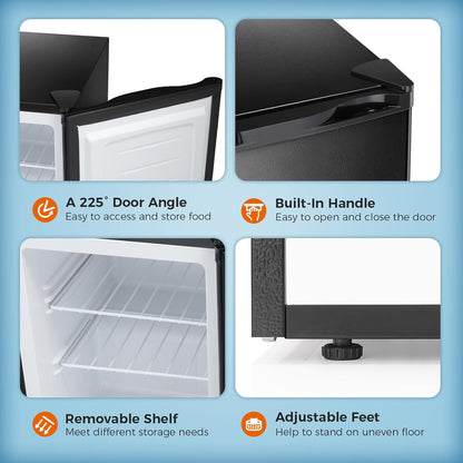 Free Standing Upright Freezer with Removable Shelf Reversible Single Door