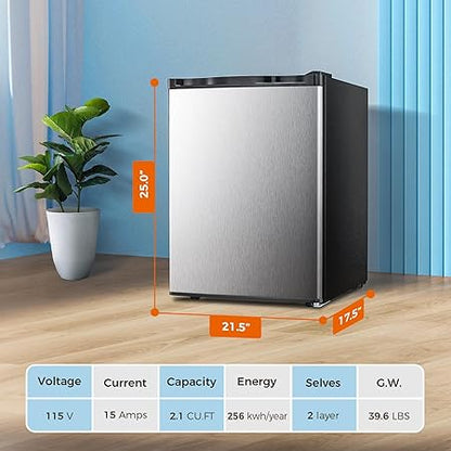 Free Standing Upright Freezer with Removable Shelf Reversible Single Door