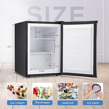 Free Standing Upright Freezer with Removable Shelf Reversible Single Door