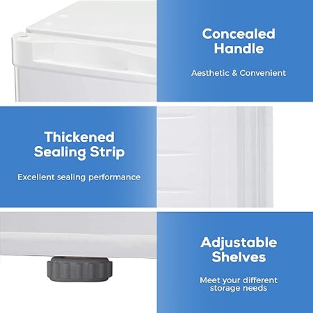 Free Standing Upright Freezer with Removable Shelf Reversible Single Door