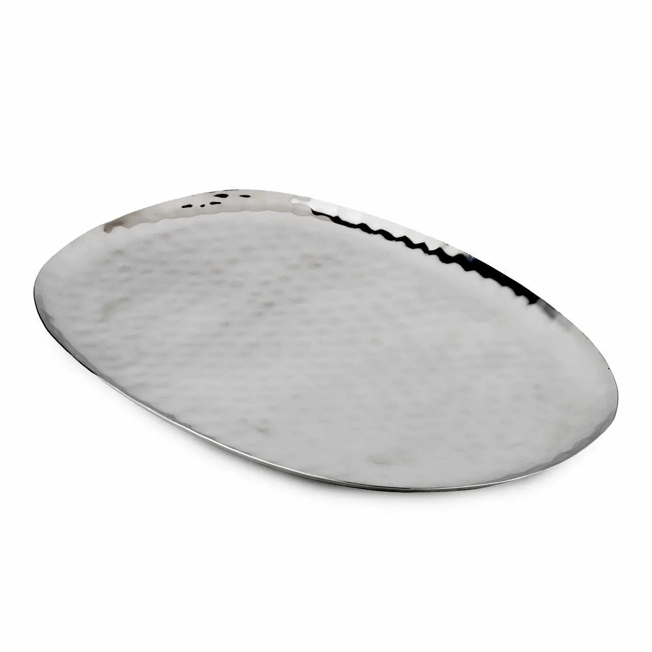 Full Polished Stainless Steel 18" x 11" Oval Service Tray