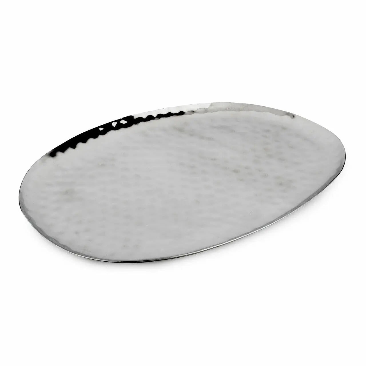 Full Polished Stainless Steel 18" x 11" Oval Service Tray