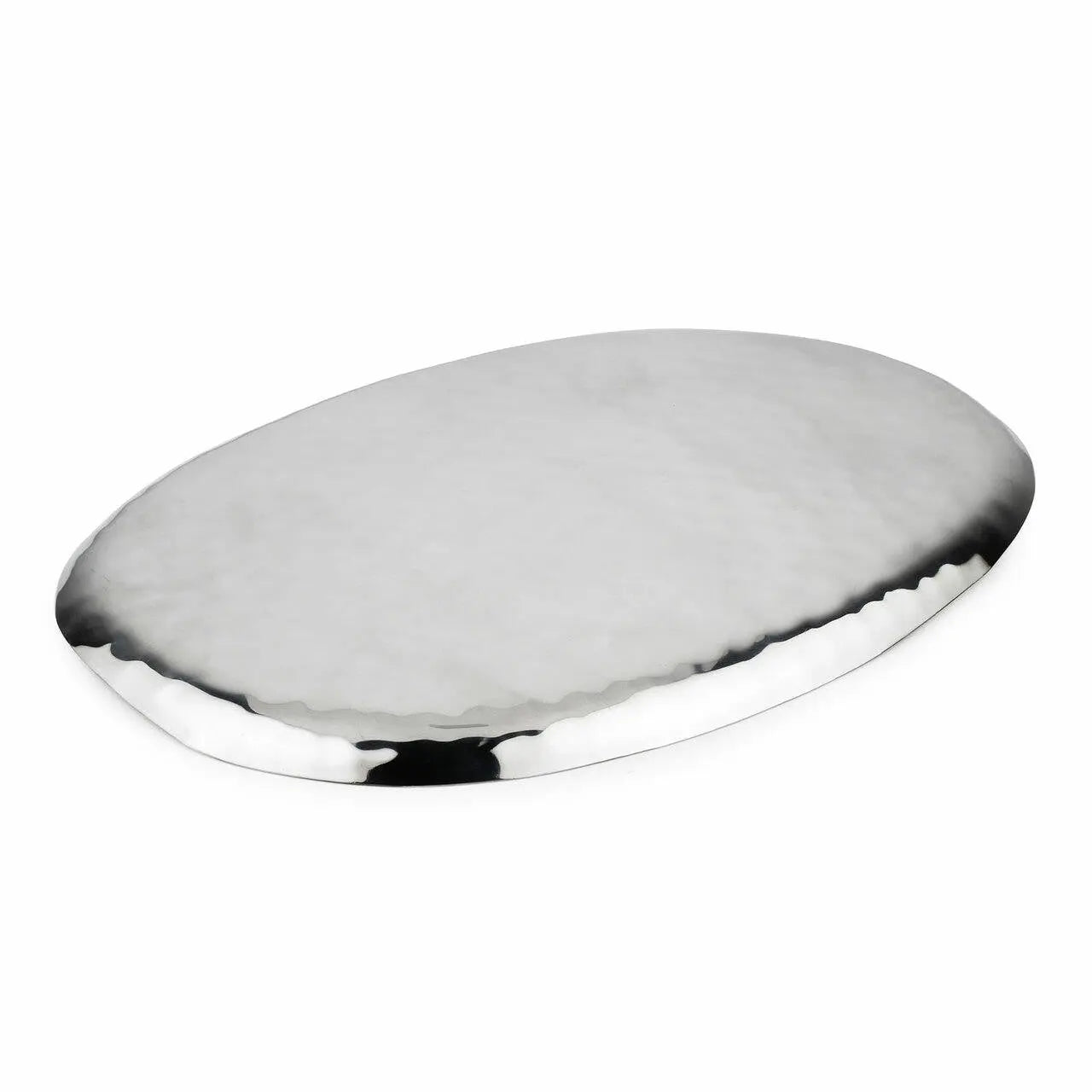 Full Polished Stainless Steel 18" x 11" Oval Service Tray