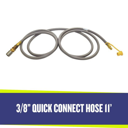 Fire Pit Propane Installation Kit with 11' Hose and Quick-Connect