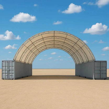 40FT x 40FT x 15FT Double Truss Shipping Container Canopy Shelter