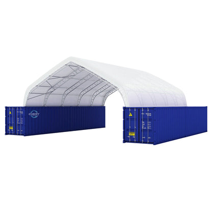 40FT x 40FT x 15FT Double Truss Peak Container Canopy Shelter