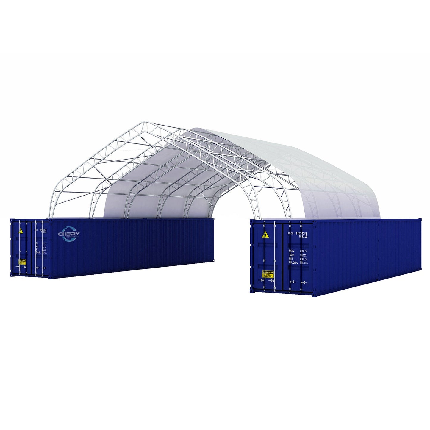 40FT x 40FT x 15FT Double Truss Peak Container Canopy Shelter