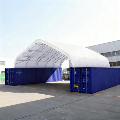 40FT x 40FT x 15FT Double Truss Peak Container Canopy Shelter