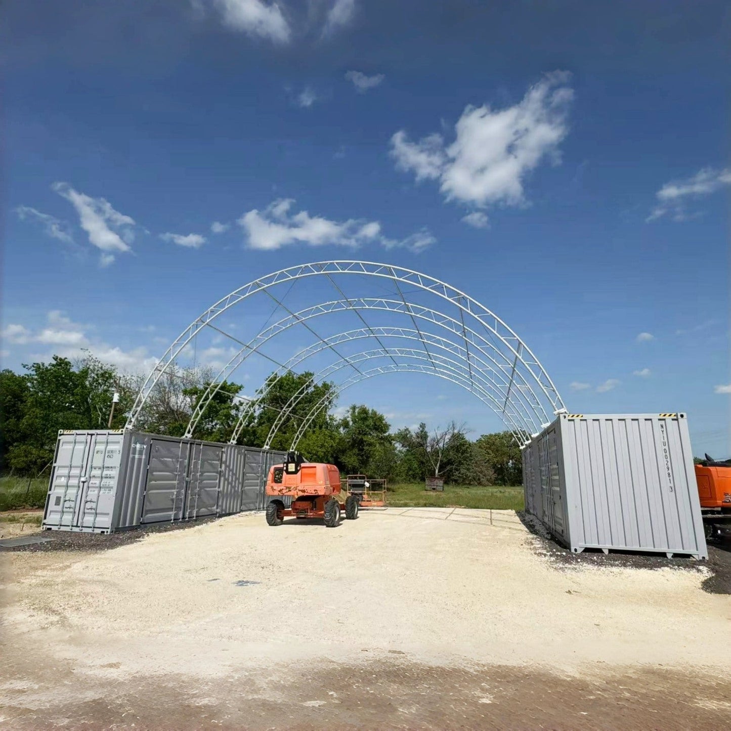 40FT x 40FT x 15FT Double Truss Shipping Container Canopy Shelter