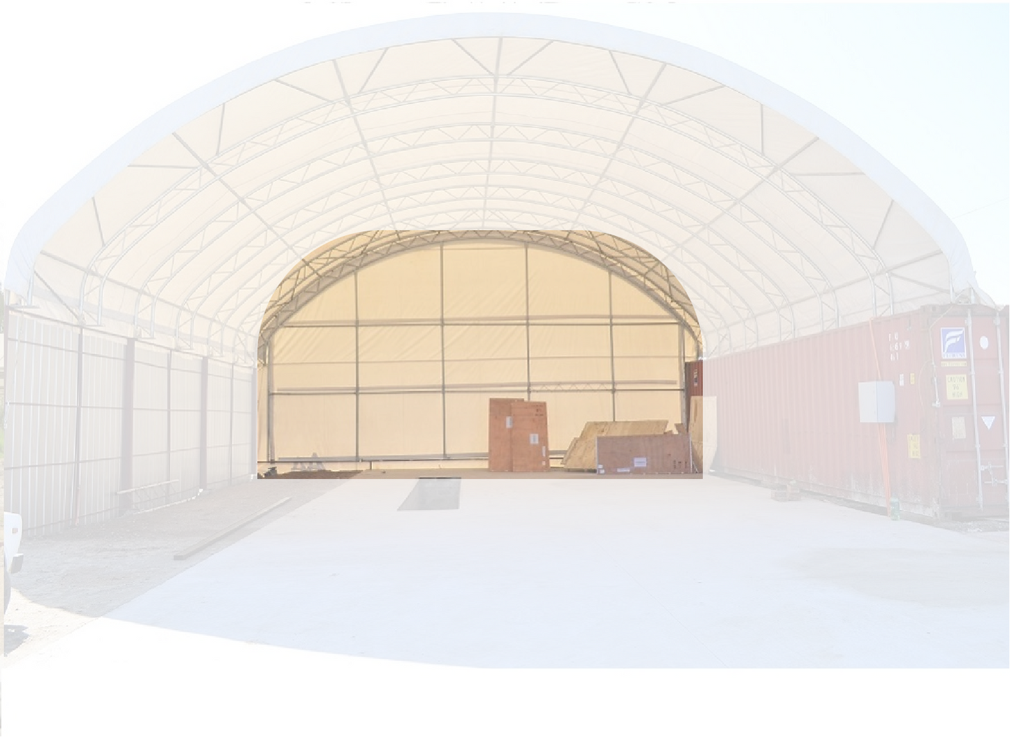 Back Wall for Container Canopy Shelter 40FT x 40FT x 15FT