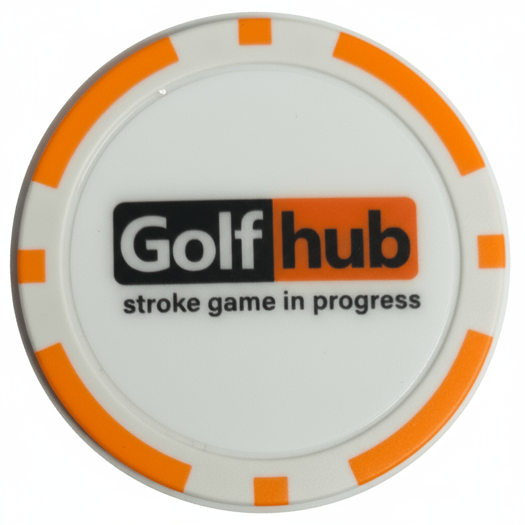 “Golfhub – Stroke Game in Progress” Poker Chip Ball Marker