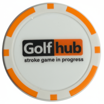 “Golfhub – Stroke Game in Progress” Poker Chip Ball Marker