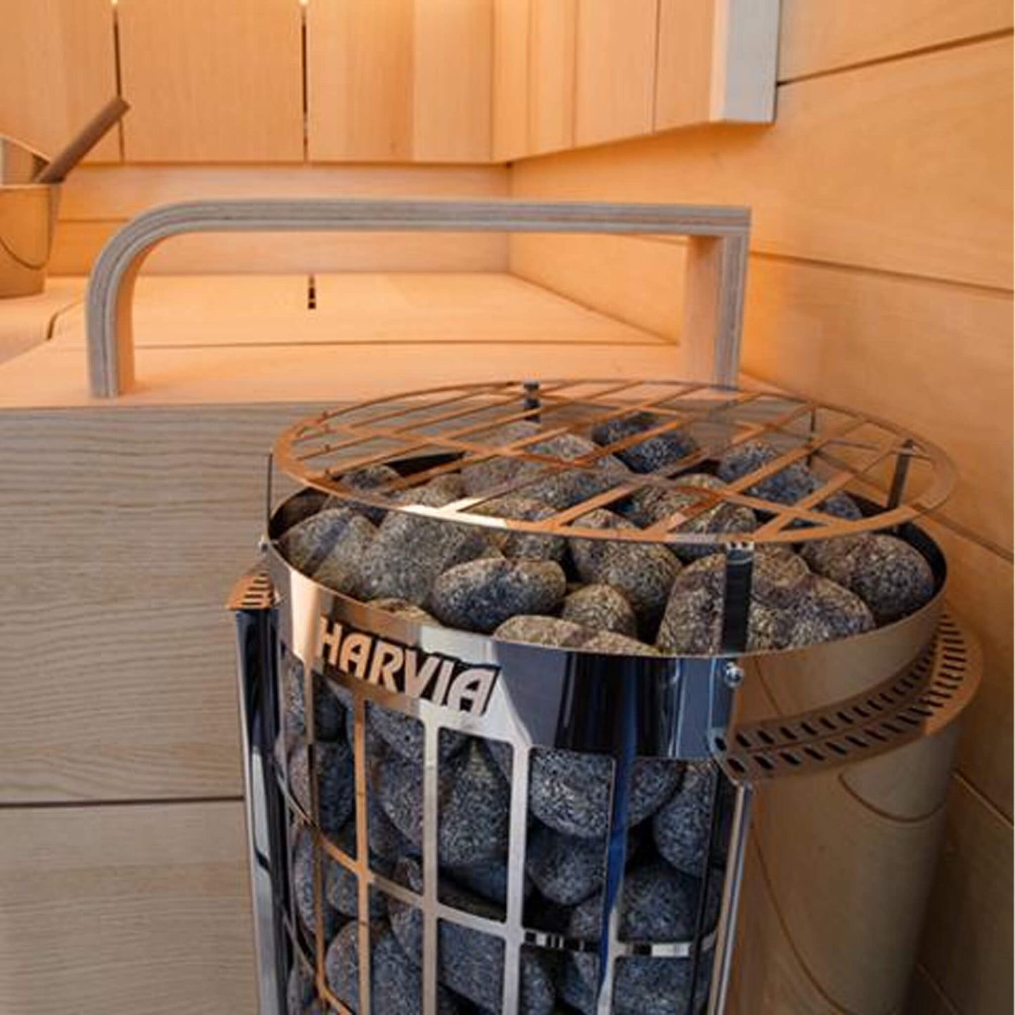 Harvia Cilindro Modern Steel Pillar Style Sauna Heater with Sauna Stones