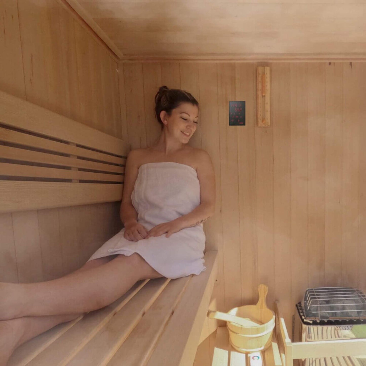 Harvia KIP UL Certified Electric Sauna Heater with Xenio CX170 Digital Control, WiFi Remote Control & Sauna Stones