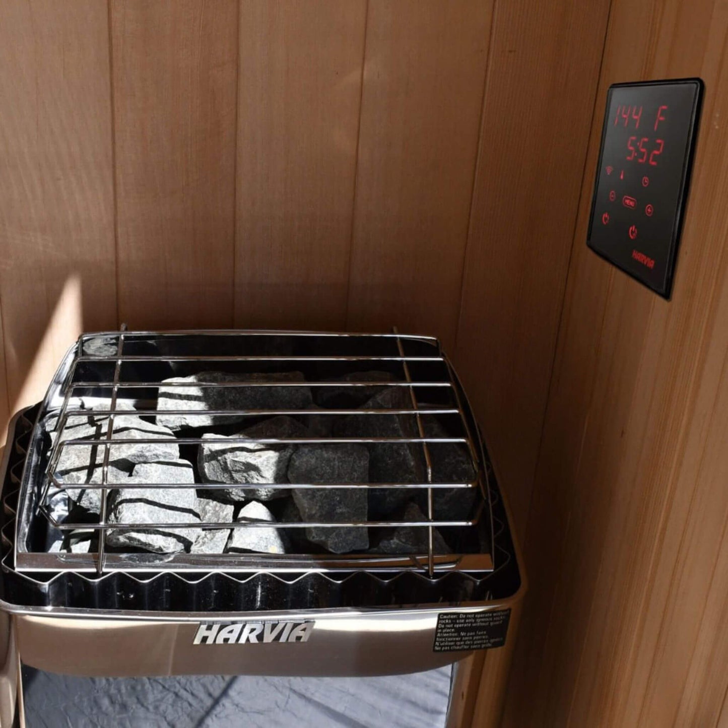 Harvia KIP80W 8KW UL Certified Electric Sauna Heater with Xenio CX170 Digital WIFI Control & Sauna Stones