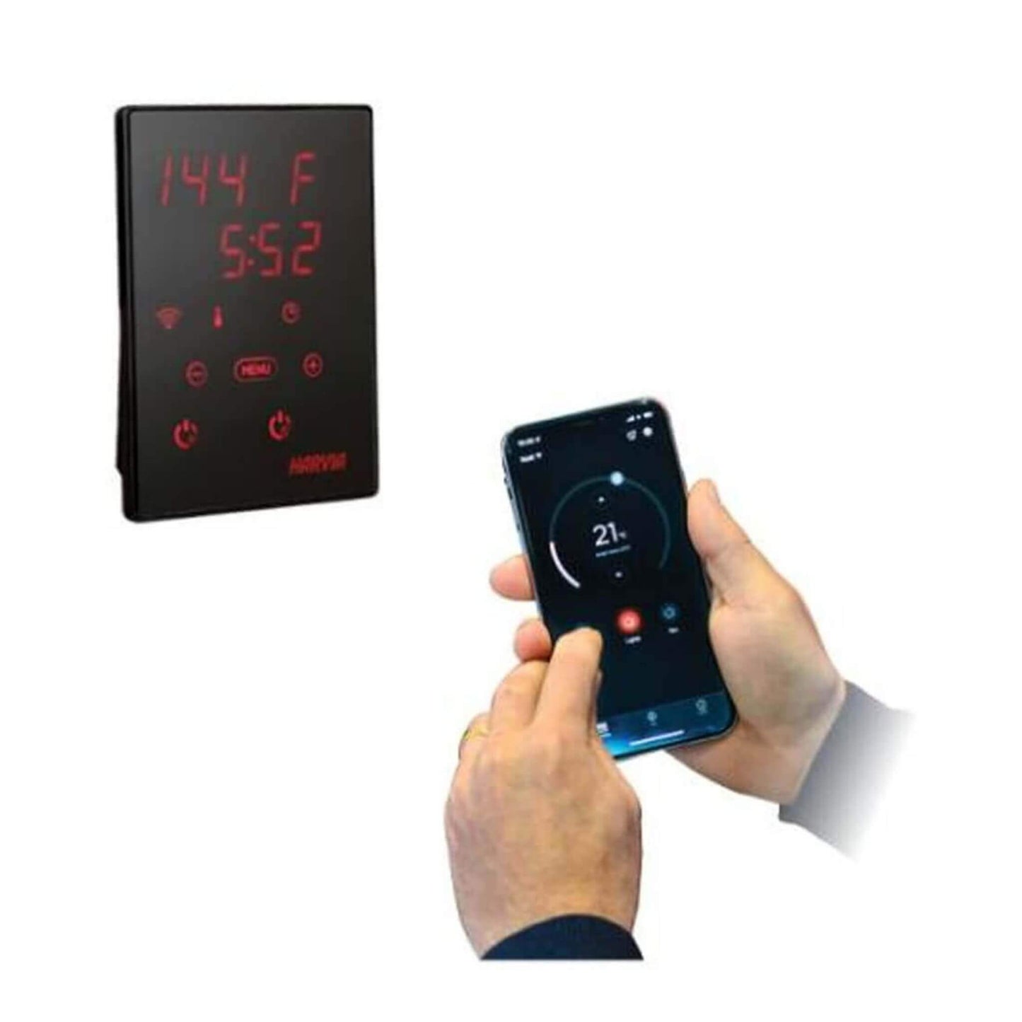 Harvia KIP80W 8KW UL Certified Electric Sauna Heater with Xenio CX170 Digital WIFI Control & Sauna Stones