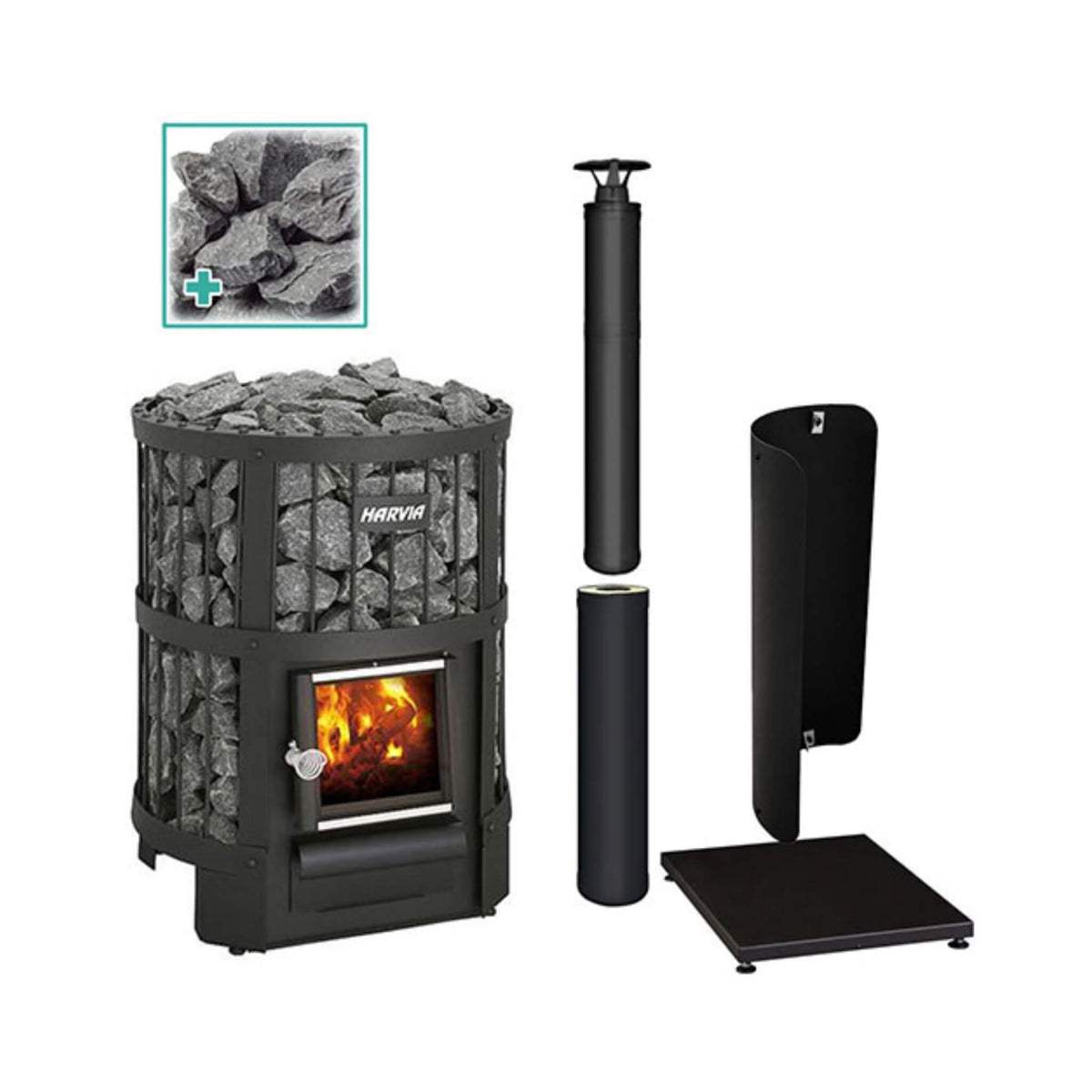 Harvia Legend 150 16KW Wood-Burning Sauna Stove Package