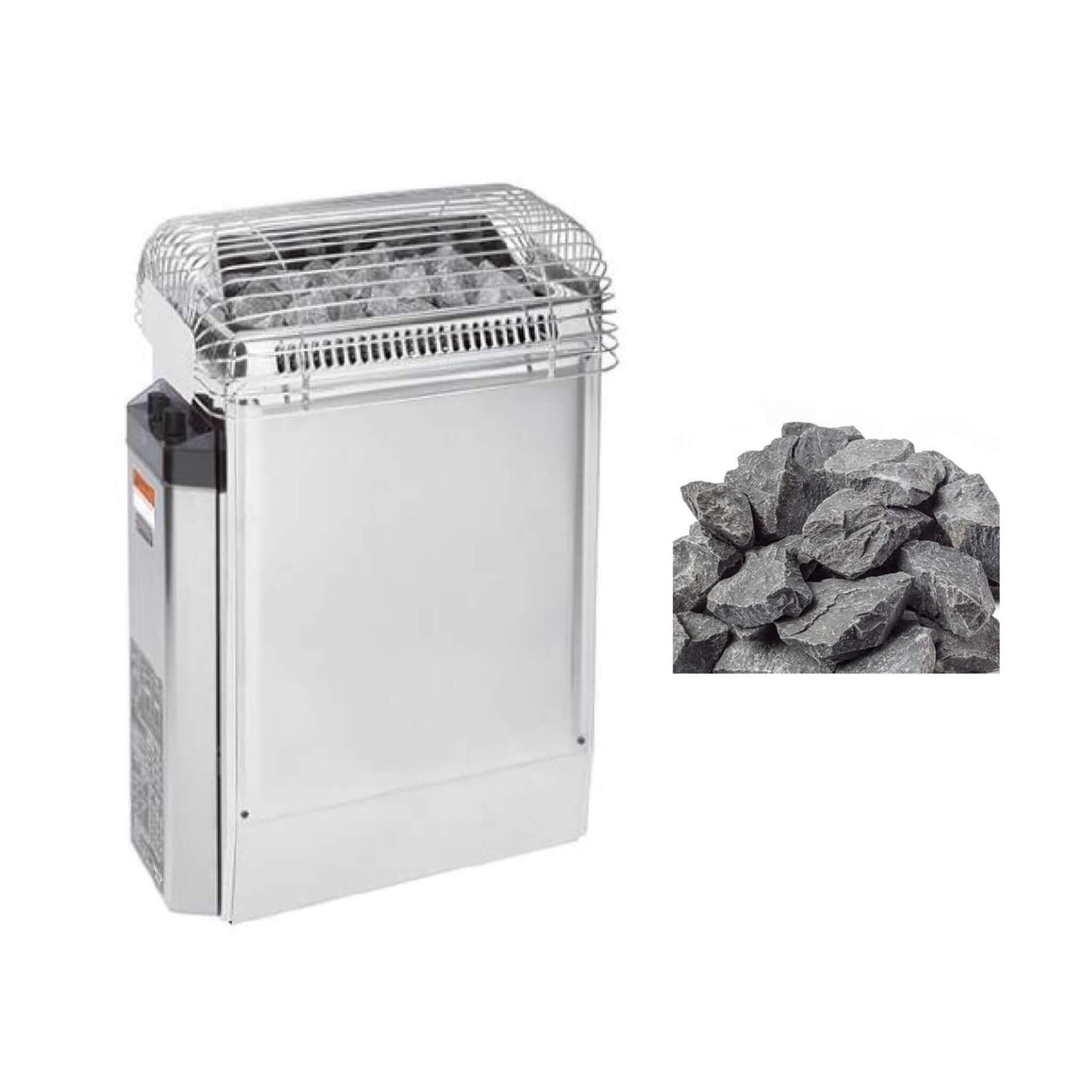 Harvia Topclass KV Stainless Steel Sauna Heater with Built-In Temperature Controls & Sauna Stones