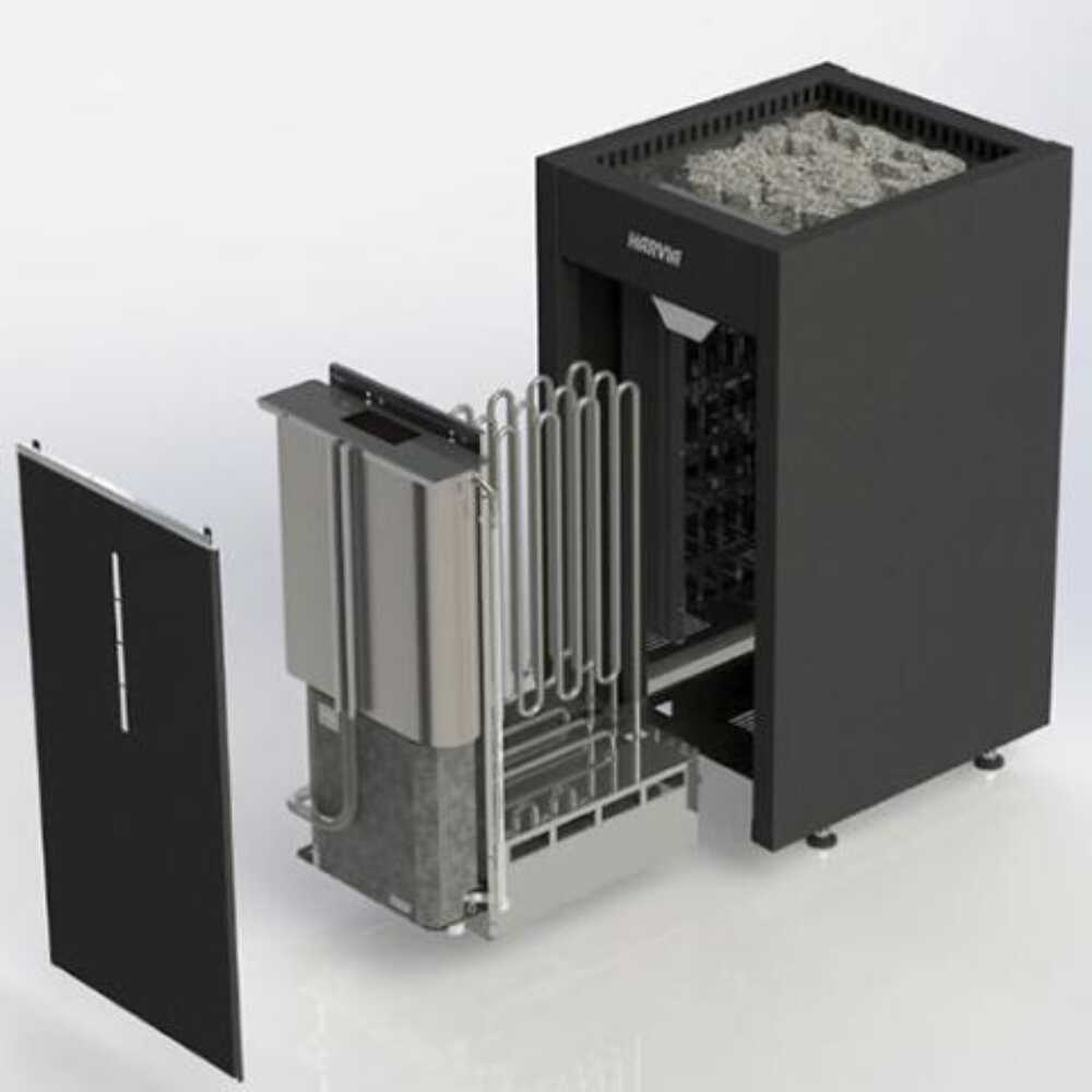 Harvia Virta Combi HL Electric Sauna Heater with Xenio Series Digital Control & Sauna Stones