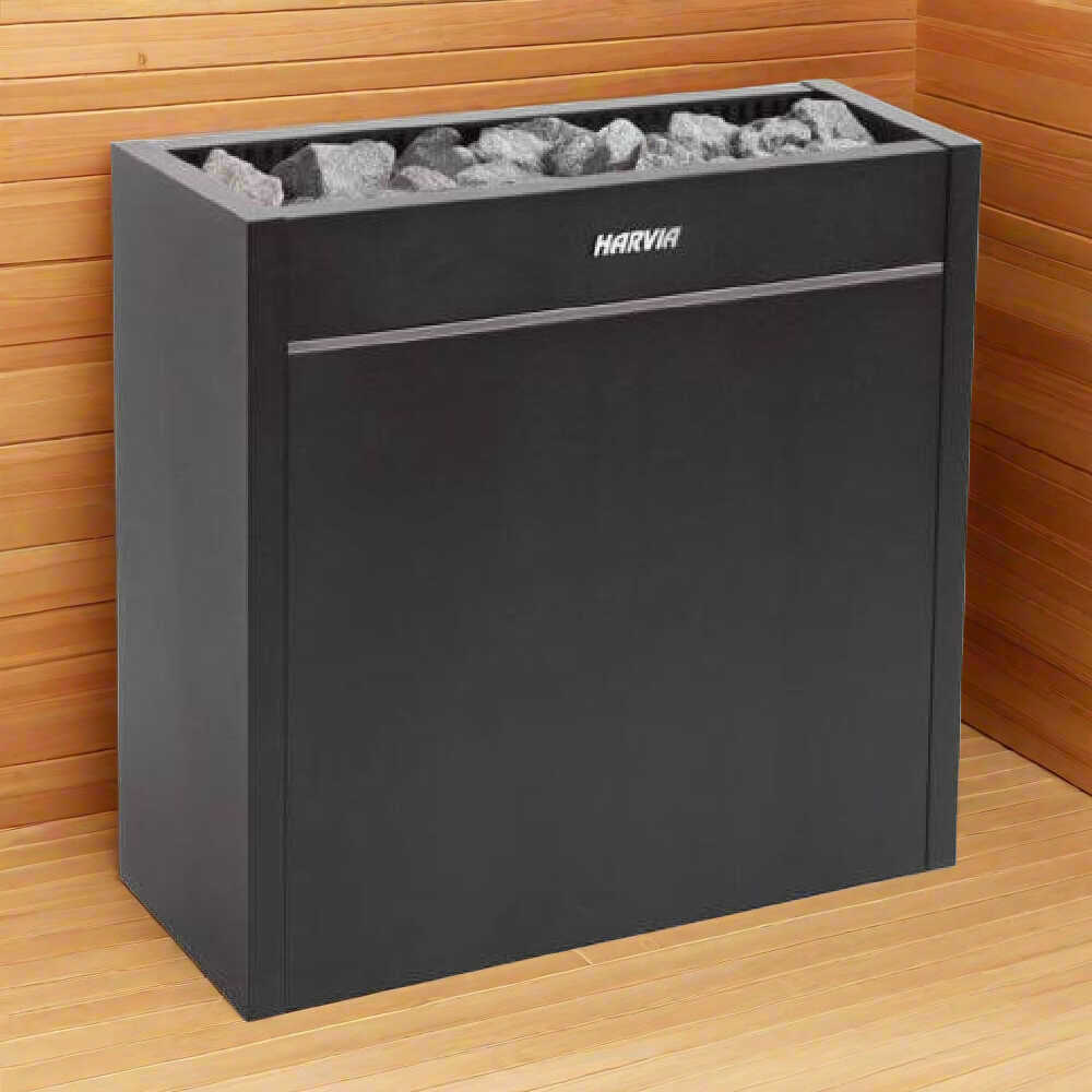 Harvia Virta Pro HL Series Heavy-Duty Electric Sauna Heater with Xenio CX45 Control Panel, Power Extension Unit & Sauna Stones
