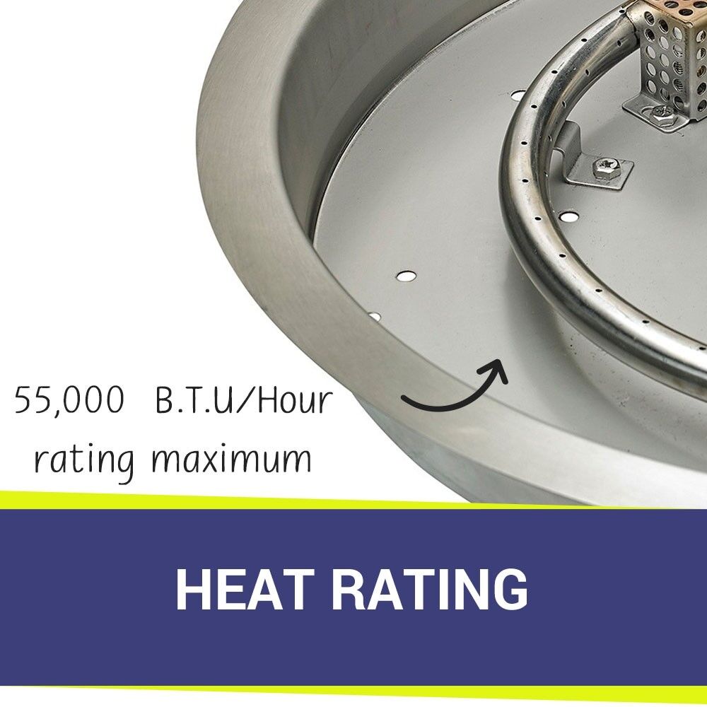 Round Stainless Steel Drop-In Pan with Electronic Ignition Kit, CSA Certified - Bundle