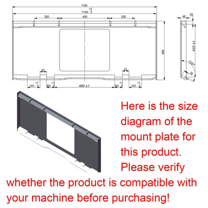 Heavy-Duty 1/2 Yard Cement and Concrete Bucket Skid Steer Attachment