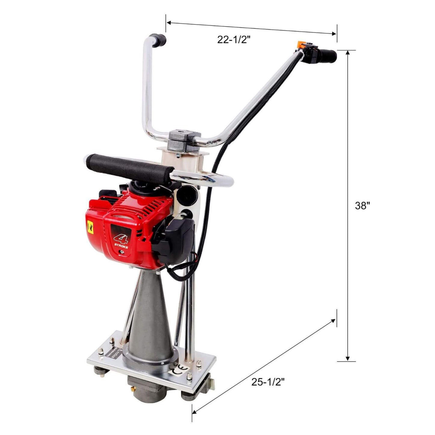 Heavy-Duty 1.5HP 38CC 4-Stroke Gas-Powered Concrete Screed for Concrete Finishing