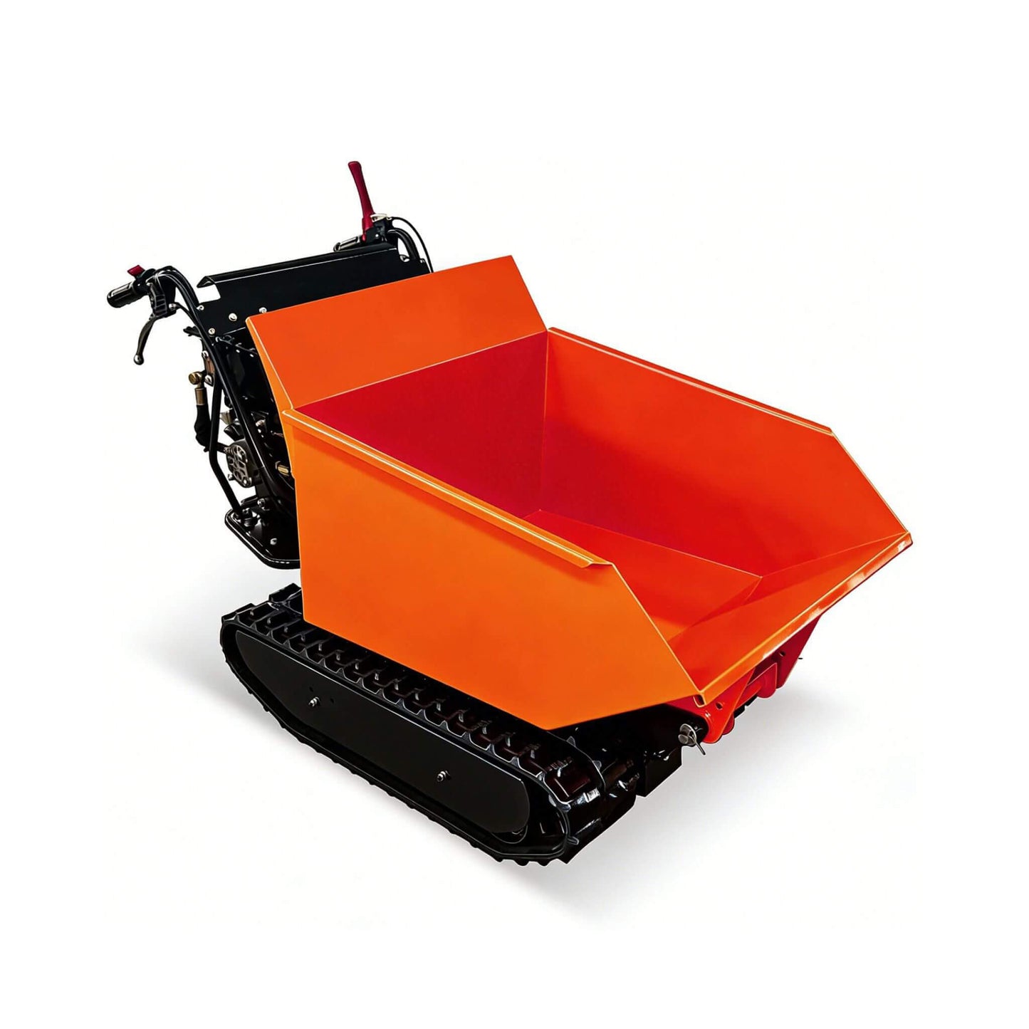 Heavy-Duty 1100LBS 10HP Gas-Powered Track Barrow with Hydraulic Assist