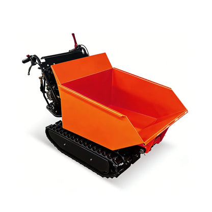 Heavy-Duty 1100LBS 10HP Gas-Powered Track Barrow with Hydraulic Assist