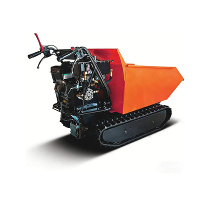 Heavy-Duty 1100LBS 10HP Gas-Powered Track Barrow with Hydraulic Assist