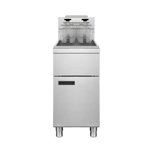 Heavy-Duty 120K BTU Commercial Stainless Steel 4-Burner Propane Deep Fryer