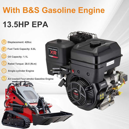 Heavy-Duty 13.5HP Mini Crawler Skid Steer Loader with Bucket