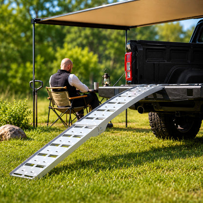 Heavy-Duty 1500LB 7.5FT Folding Aluminum Loading Ramps Set