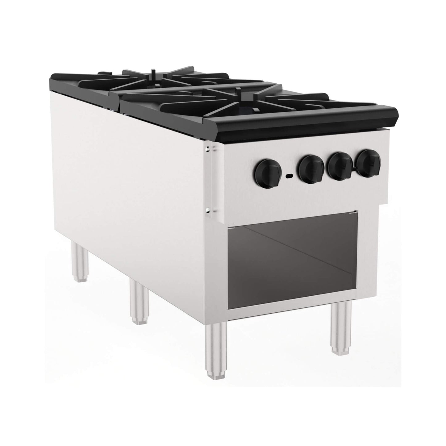 Heavy Duty 18K BTU Commercial 2-Burner Stainless Steel Gas Stove Range