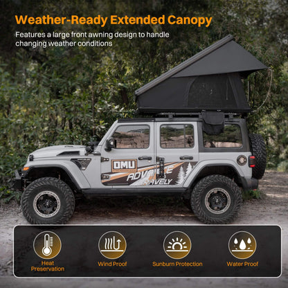 Trailora Heavy-Duty 2-3 Person Hardshell Rooftop Tent with Ladder
