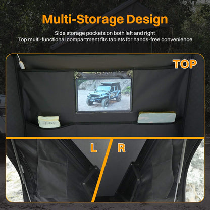 Trailora Heavy-Duty 2-3 Person Hardshell Rooftop Tent with Ladder
