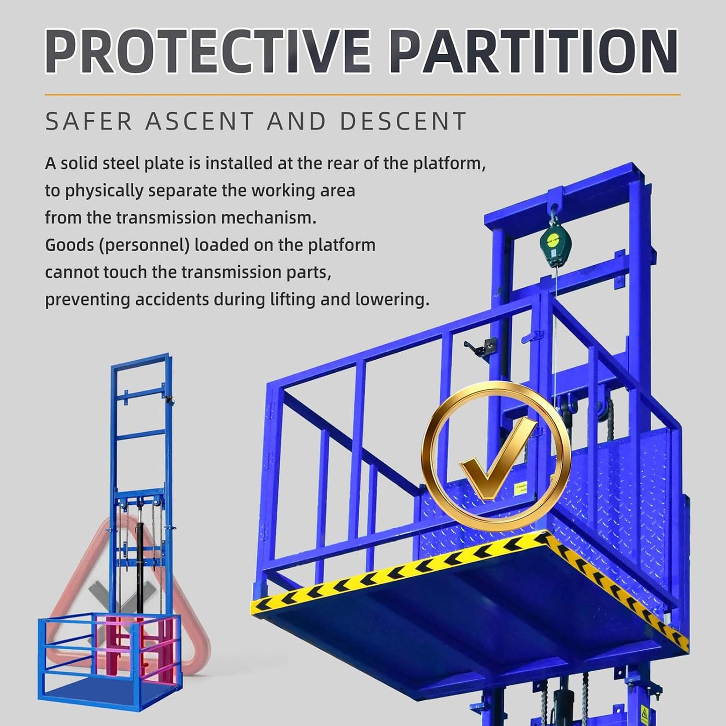 Heavy-Duty 2200 LBS Electric Hydraulic Lift Platform with Anti-Fall