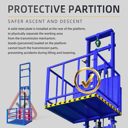 Heavy-Duty 2200 LBS Electric Hydraulic Lift Platform with Anti-Fall