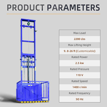 Heavy-Duty 2200 LBS Electric Hydraulic Lift Platform with Anti-Fall