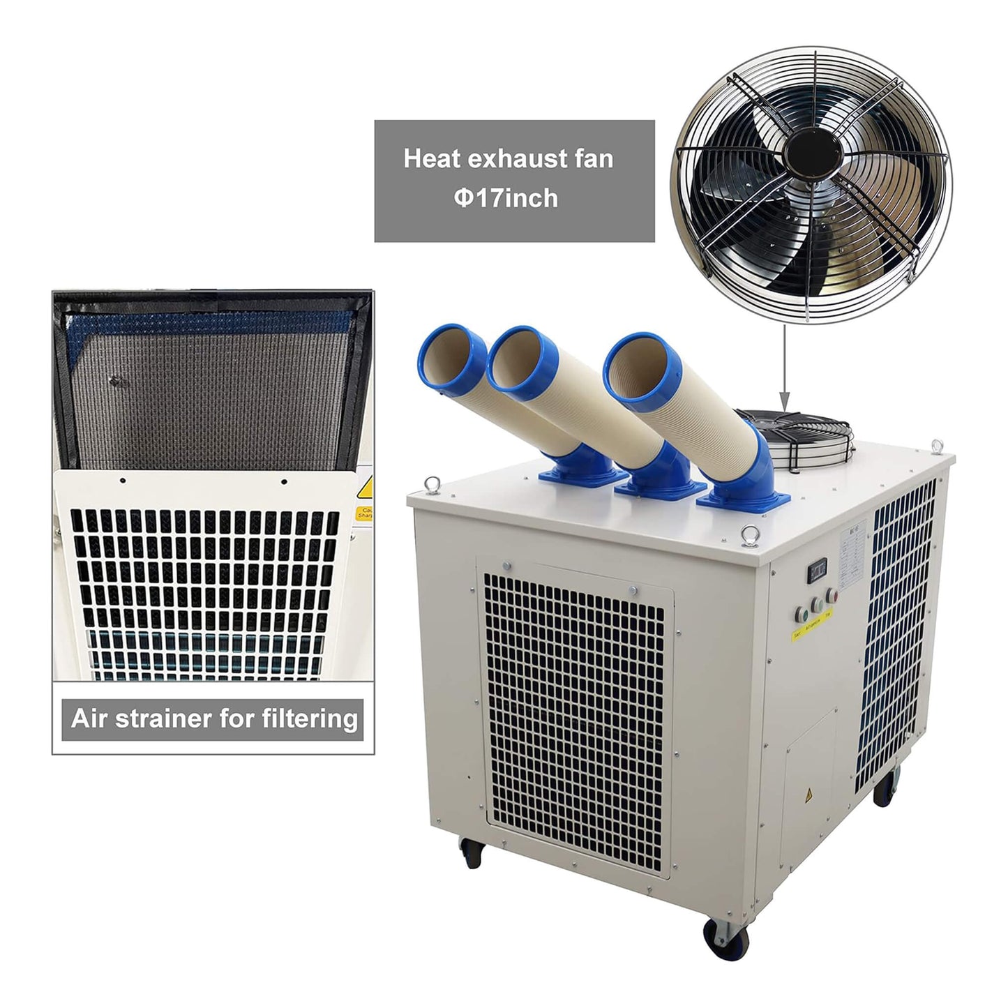 Heavy-Duty 220V Portable 29K BTU Outdoor Industrial Spot Cooler Air Conditioner