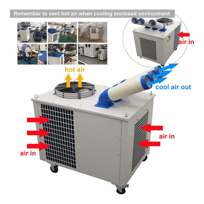 Heavy-Duty 220V Portable 29K BTU Outdoor Industrial Spot Cooler Air Conditioner