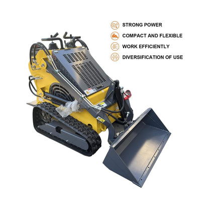 Heavy-Duty 23HP Mini Triangular Skid Steer Bucket Loader