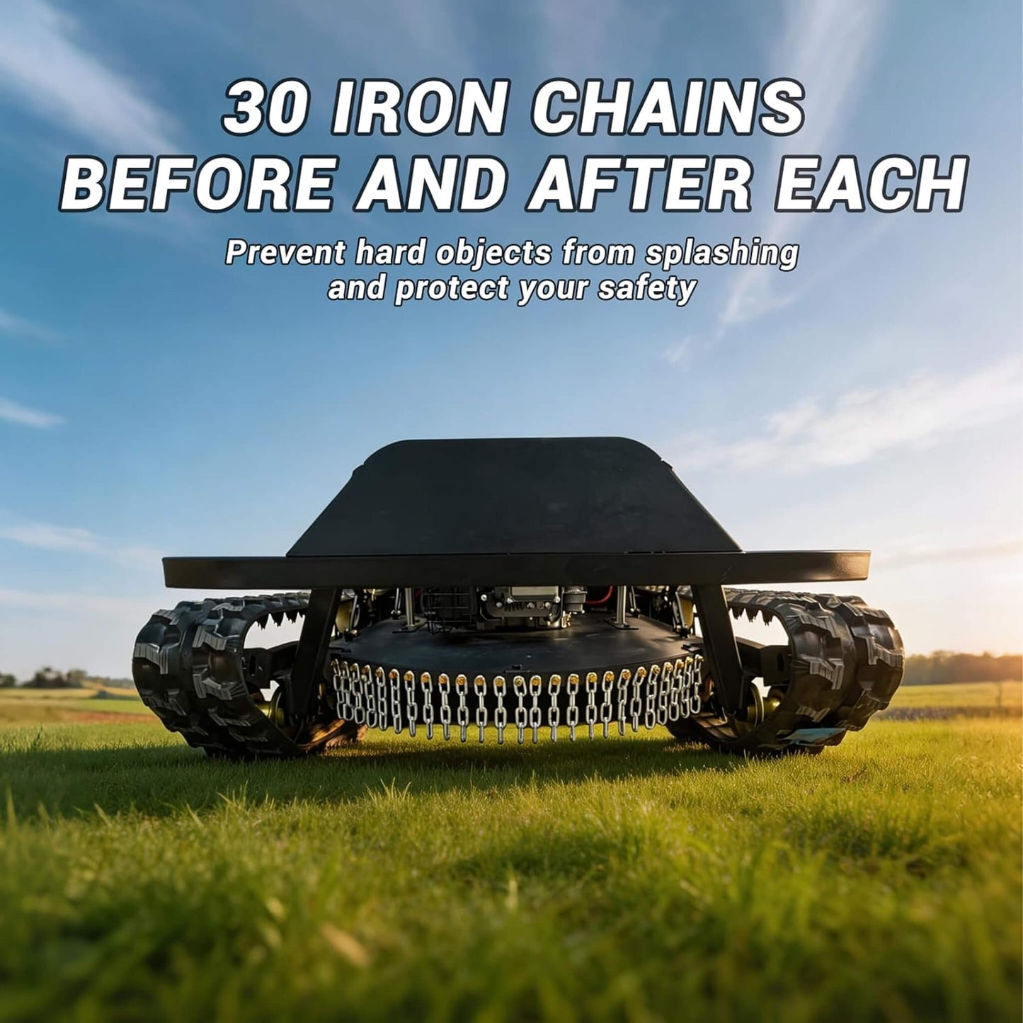 Heavy-Duty 23HP Remote-Controlled Track Mower with 35-Inch Deck